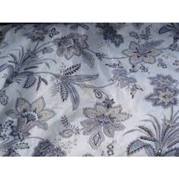 Ralph Lauren Colonial Jacobean Floral Beige Gray Comforter Skirt Set Queen - Picture 1 of 10